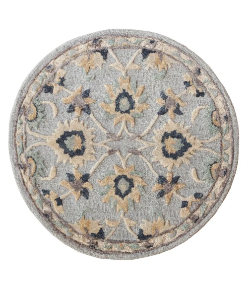 LR Home BELLA ROSE 21710 Gray 3' Round Rug