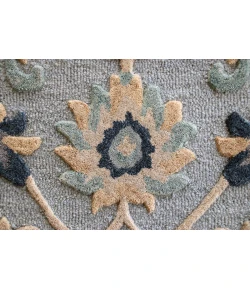 LR Home Bella Rose 21710 Gray 3' Round Rug