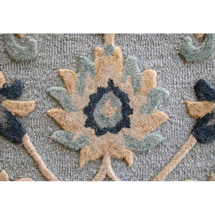 Rugs Town Rose 21710 Gray 3' Round Rug