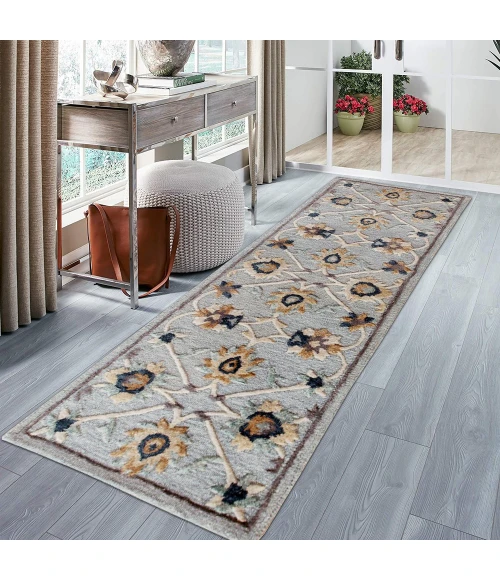 LR Home BELLA ROSE 21710 Gray 2'-3" X 6'-9 Rect. Rug