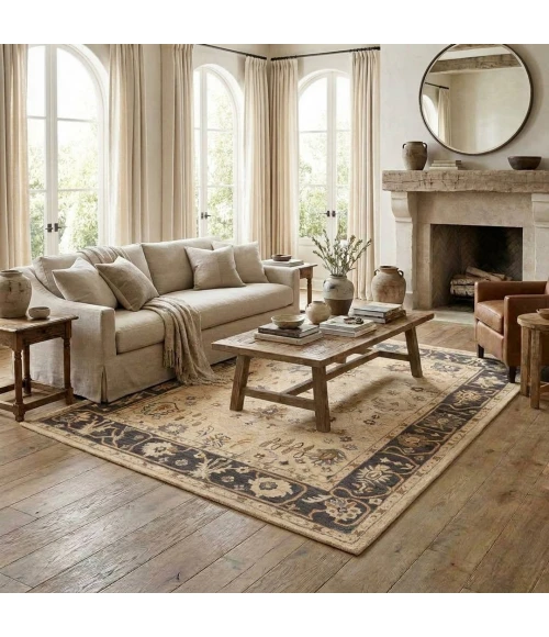 LR Home Caitlin Cream Demaris 9ft. x 12ft. Rect. Rug