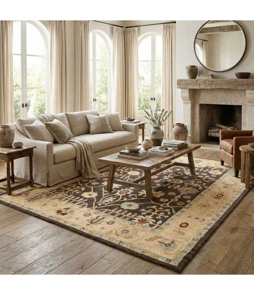 LR Home Caitlin Brown Marius 5ft.9in. x 8ft.9in. Rect. Rug
