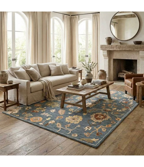 LR Home Caitlin Blue Eleanora 9ft. x 12ft. Rect. Rug