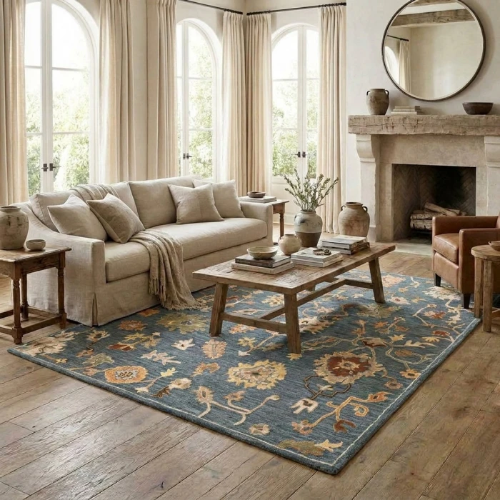 Rugs Town Blue Eleanora 10ft. x 14ft. Rect. Rug