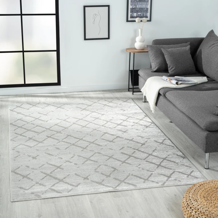LR Home Calgary 82275 Beige/ Gray 7'9" X 9'9 Rect. Rug