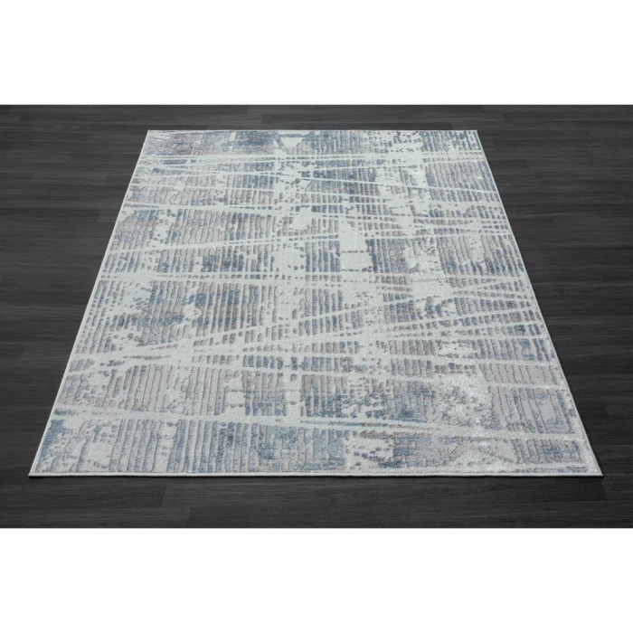 LR Home Calgary 82277 Blue/ Beige 7'9" X 9'9 Rect. Rug