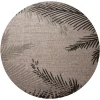 Rugs Town 81016 Beige / Black 7ft.6in. Round Rug