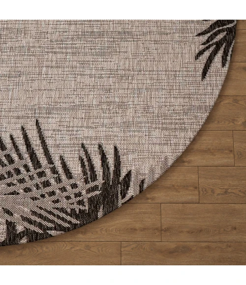 Rugs Town Captiva Black CAPTI 7ft.6in. Round Rug