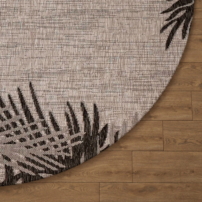 Rugs Town Black CAPTI 5ft.3in. x 5ft.3in. Round Rug