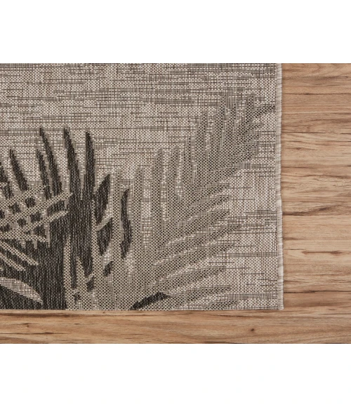 LR Home CAPTIVA 81016 Beige/ Black 1'10" X 3'0 Rect. Rug