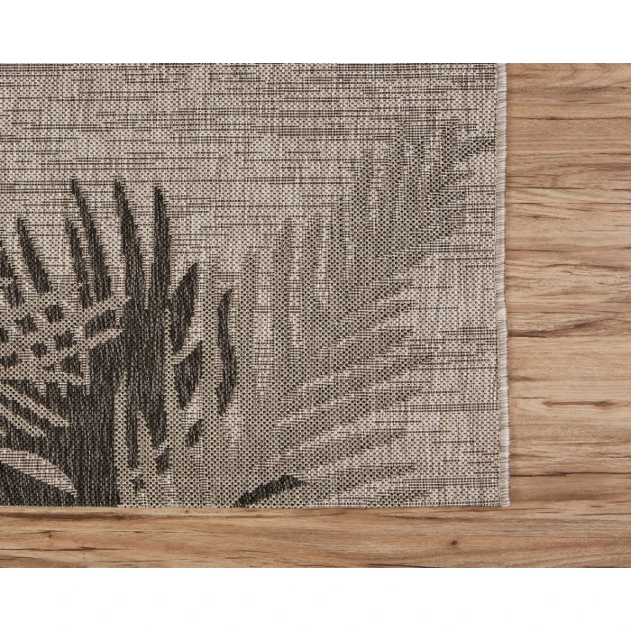 LR Home CAPTIVA 81016 Beige/ Black 1'10" X 3'0 Rect. Rug