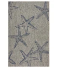 LR Home CAPTIVA 81019 Gray/ Navy 5'0" X 7'0 Rect. Rug
