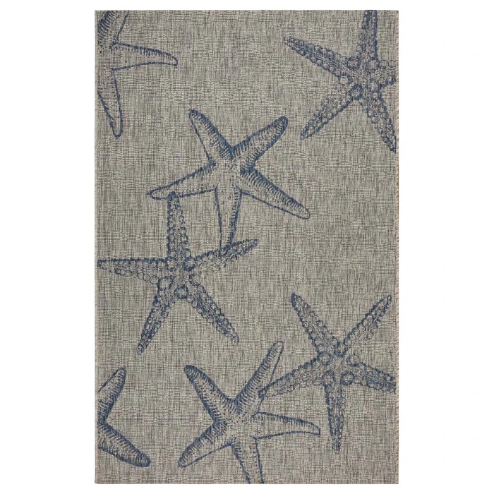 Rugs Town 81019 Gray/ Navy 5'0" X 7'0 Rect. Rug