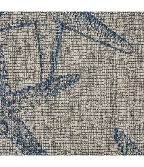 LR Home CAPTIVA 81019 Gray/ Navy 5'0" X 7'0 Rect. Rug