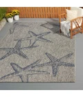 LR Home CAPTIVA 81019 Gray/ Navy 5'0" X 7'0 Rect. Rug
