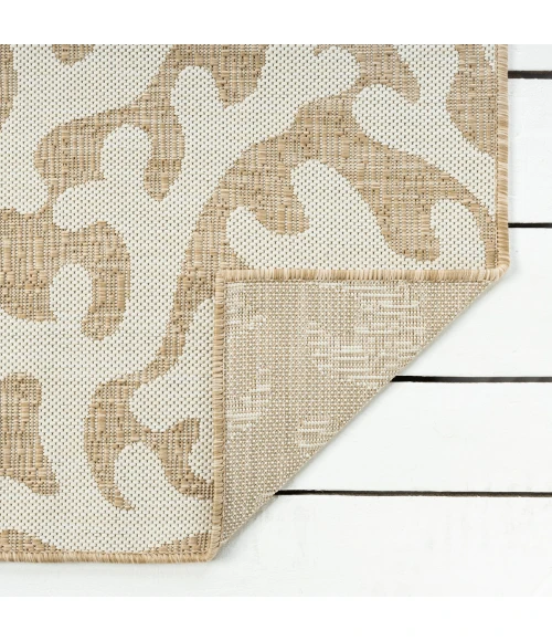 LR Home Captiva Beige CAPTI 5ft. x 7ft. Rectangle Rug