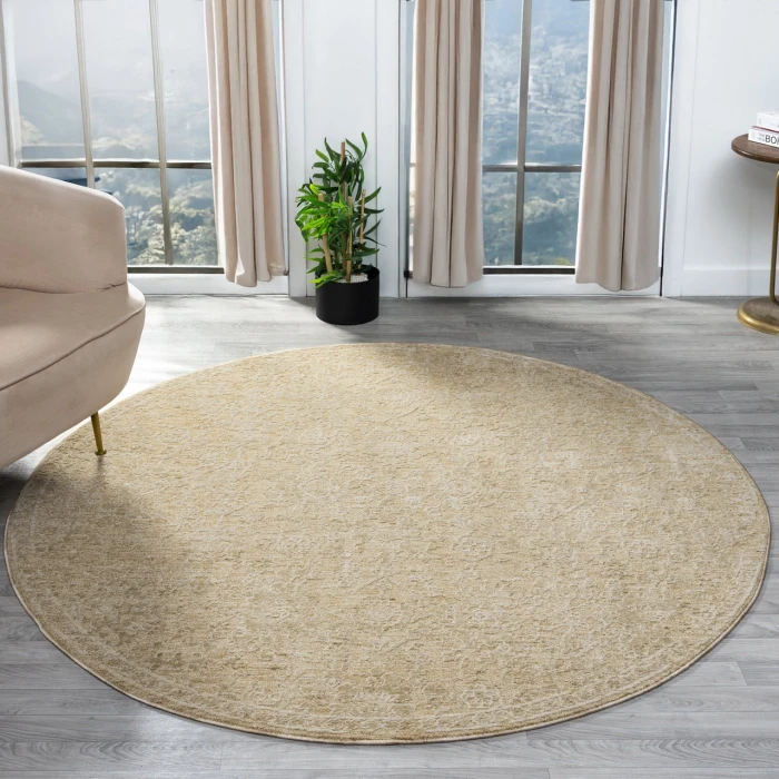 Rugs Town Beige CASTI 6ft. Round Rug