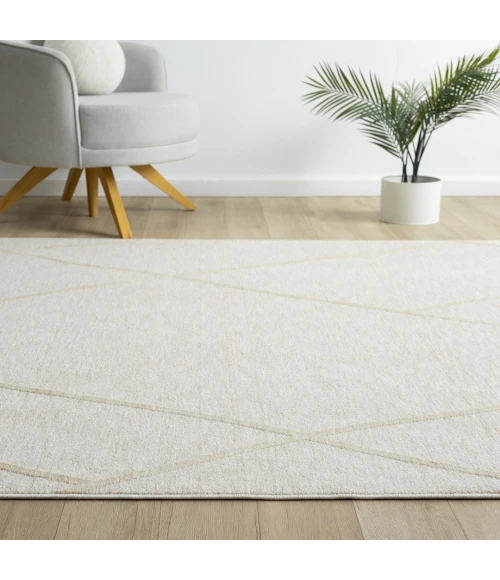 Rugs Town Castillo Cream Embudo 4ft. x 6ft.6in. Rect. Rug