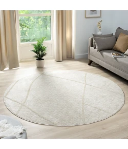 LR Home Castillo Cream CASTI 6ft. Round Rug