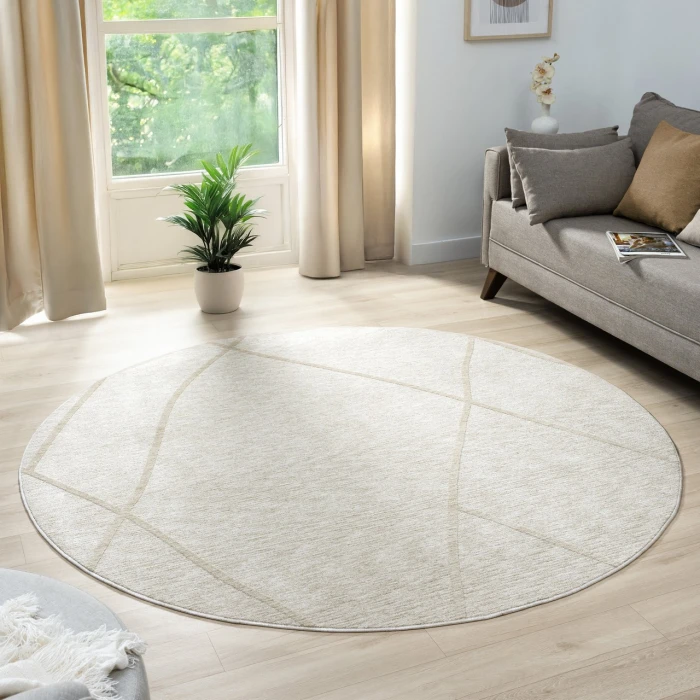 Rugs Town Cream CASTI 6ft. Round Rug