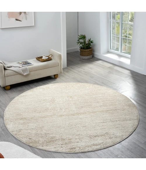 LR Home Castillo Cream CASTI 6ft. Round Rug
