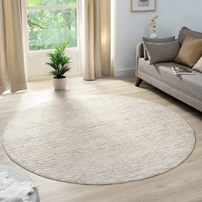 Rugs Town Cream CASTI 6ft. Round Rug