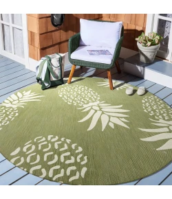 LR Home Catalina Green CATAL 5ft.3in. x 5ft.3in. Round Rug