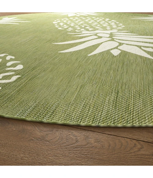 LR Home Catalina Green CATAL 5ft.3in. x 5ft.3in. Round Rug