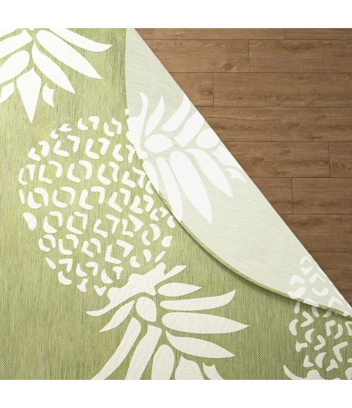 LR Home Catalina Green CATAL 5ft.3in. x 5ft.3in. Round Rug