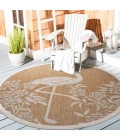 LR Home Catalina Beige CATAL 5ft.3in. x 5ft.3in. Round Rug
