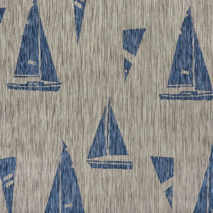 Rugs Town 81502 Gray/ Navy 7'9" X 9'9 Rect. Rug