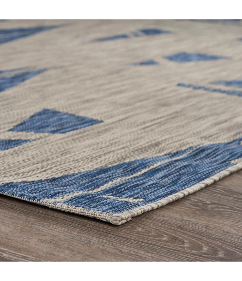 LR Home CATALINA 81502 Gray/ Navy 5'0" X 7'0 Rect. Rug