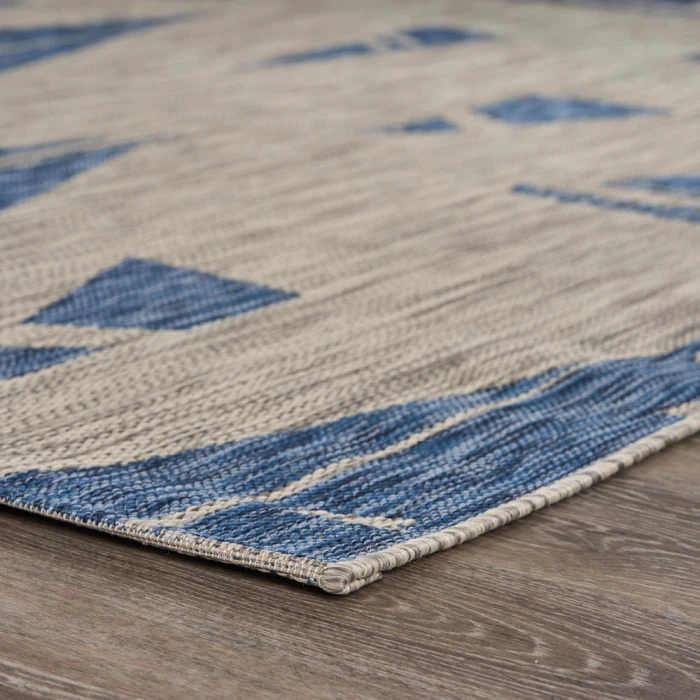 Rugs Town 81502 Gray/ Navy 7'9" X 9'9 Rect. Rug