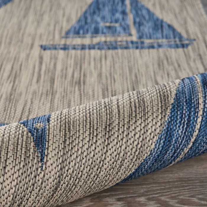 Rugs Town 81502 Gray/ Navy 7'9" X 9'9 Rect. Rug