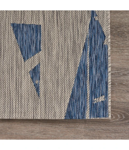 LR Home CATALINA 81502 Gray/ Navy 5'0" X 7'0 Rect. Rug