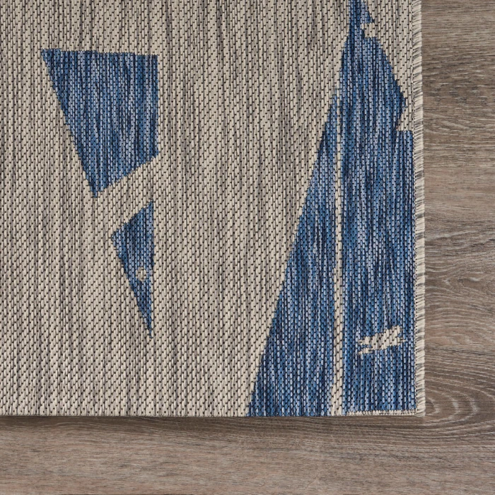 Rugs Town 81502 Gray/ Navy 7'9" X 9'9 Rect. Rug