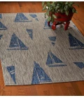LR Home CATALINA 81502 Gray/ Navy 5'0" X 7'0 Rect. Rug