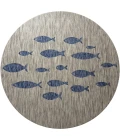 LR Home Catalina Gray CATAL 5ft.3in. x 5ft.3in. Round Rug