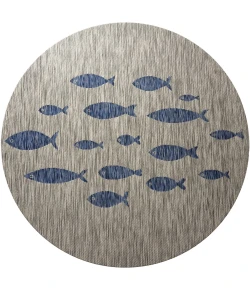 LR Home Catalina Gray CATAL 7ft.6in. Round Rug