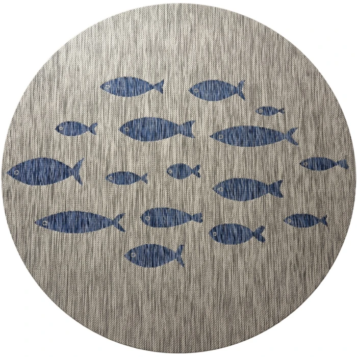 Rugs Town Gray CATAL 7ft.6in. Round Rug