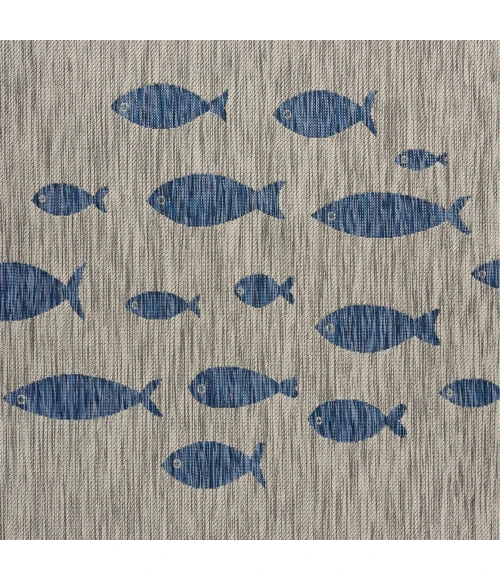 LR Home Catalina Gray CATAL 5ft.3in. x 5ft.3in. Round Rug