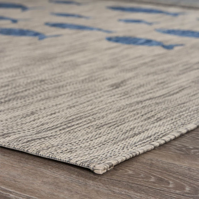 Rugs Town 81505 Gray/ Navy 7'9" X 9'9 Rect. Rug