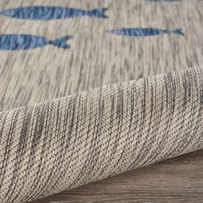 Rugs Town 81505 Gray/ Navy 7'9" X 9'9 Rect. Rug