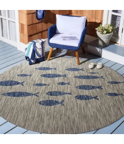 LR Home Catalina Gray CATAL 7ft.6in. Round Rug