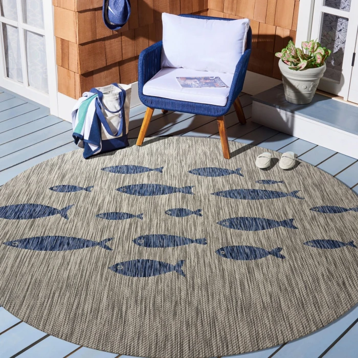 Rugs Town Gray CATAL 7ft.6in. Round Rug