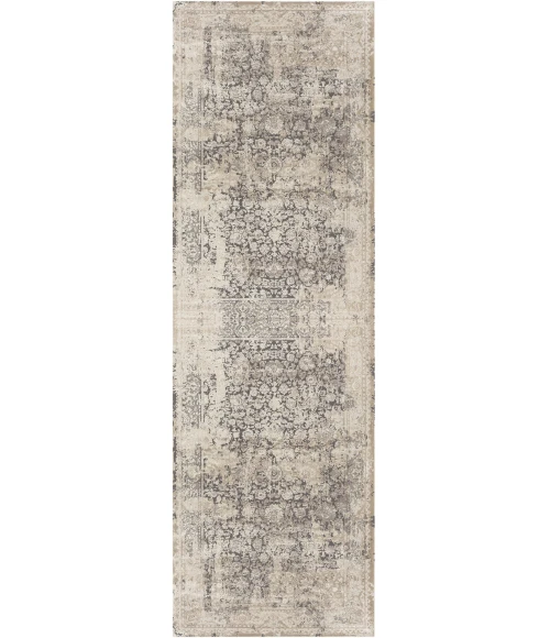 LR Home Cheshire Gray CHESH 2ft.6in. x 9ft.9in. Runner Rug