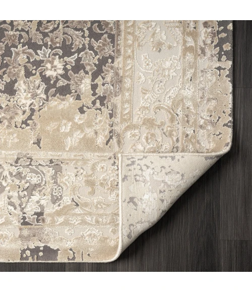 LR Home Cheshire Gray CHESH 2ft.6in. x 9ft.9in. Runner Rug