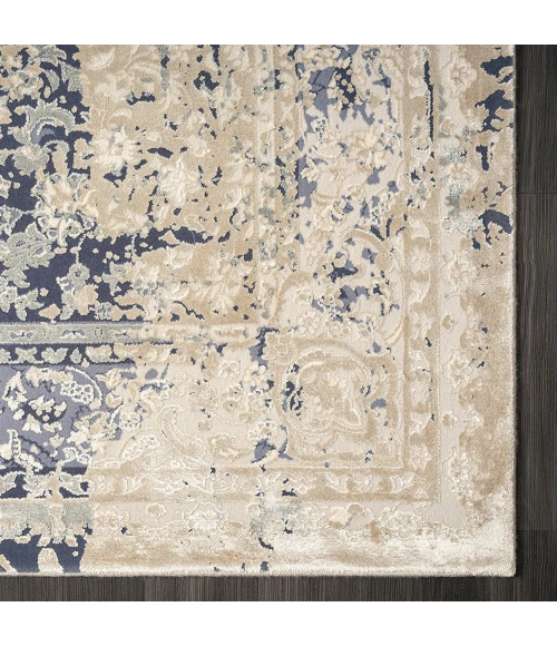 LR Home Cheshire Blue CHESH 9ft. x 12ft. Rectangle Rug