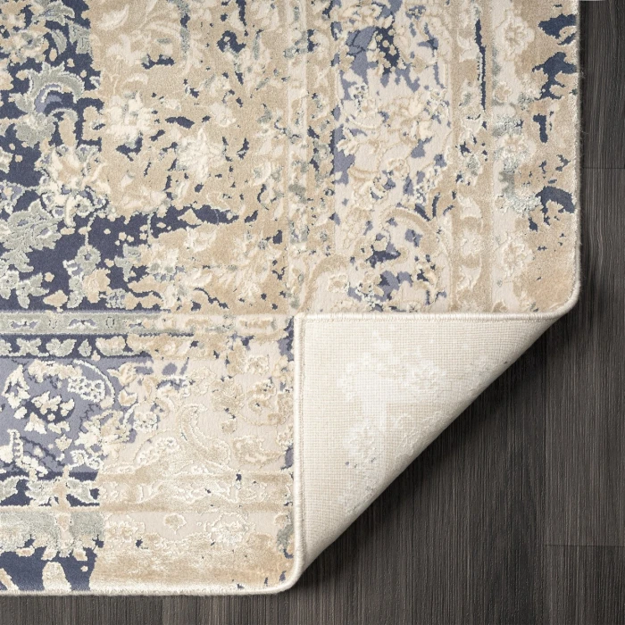 Rugs Town Blue CHESH 9ft. x 12ft. Rectangle Rug