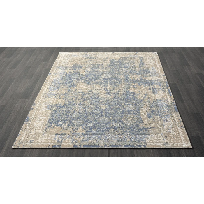 Rugs Town Blue CHESH 9ft. x 12ft. Rectangle Rug